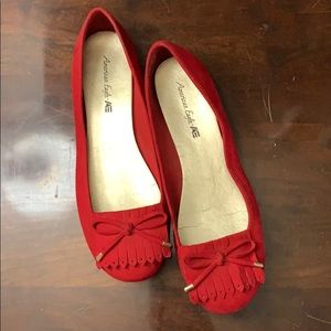 American Eagle for Payless RED flats; size 10